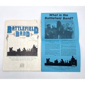 Battlefield Band Souvenir Program SIGNED Duncan MacGillivray c1980s